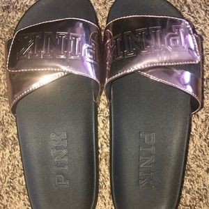 Pink strap slides (Gold and Black)